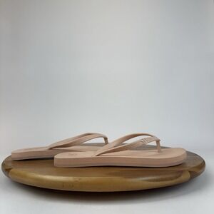 Womens Stuart Weitzman Pink Embossed Slip On Flip Flops Thong Sandals Size 8 B